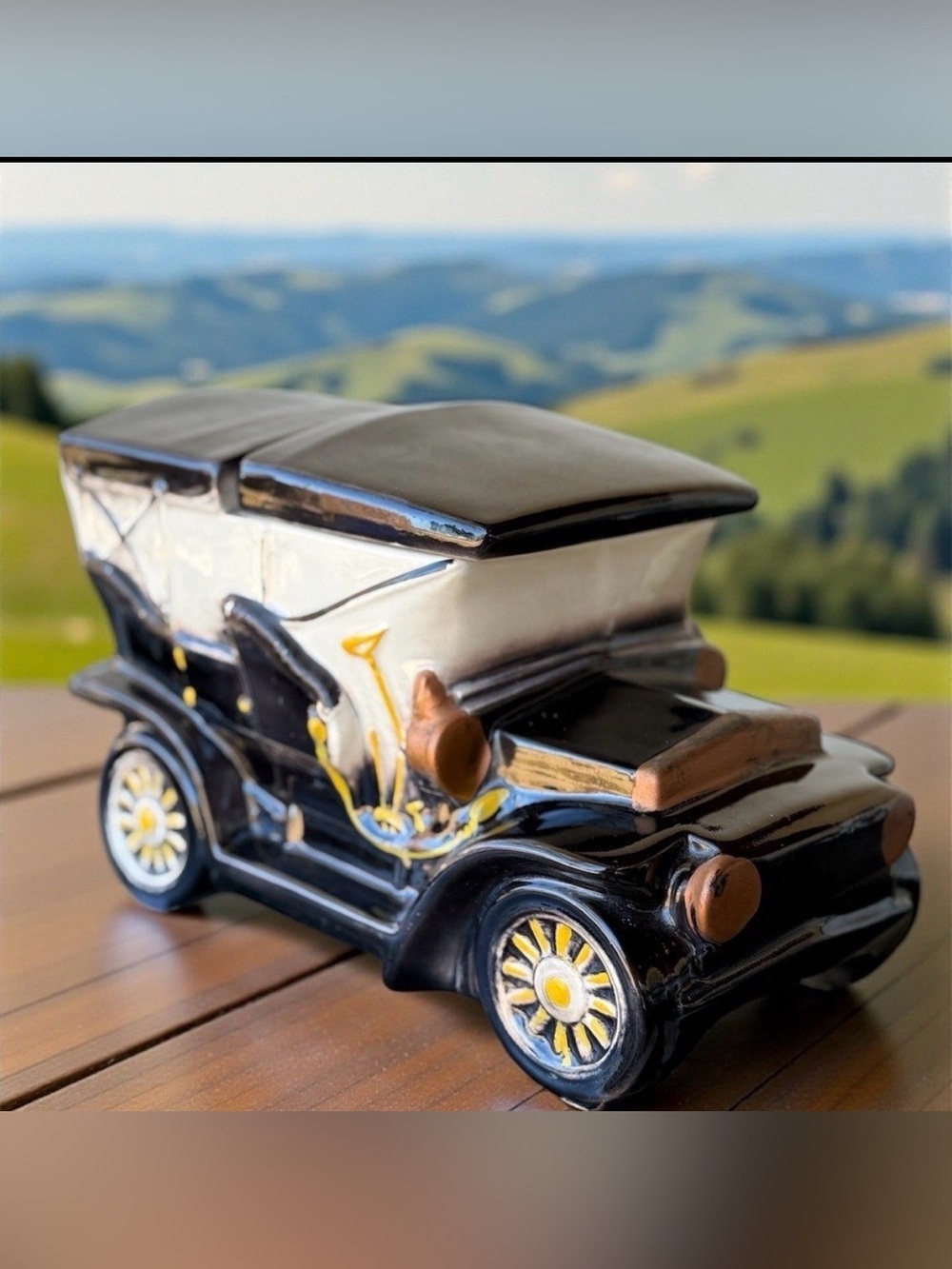 McCoy Cookie Jar Vintage Ford Model T Touring Car Black & White